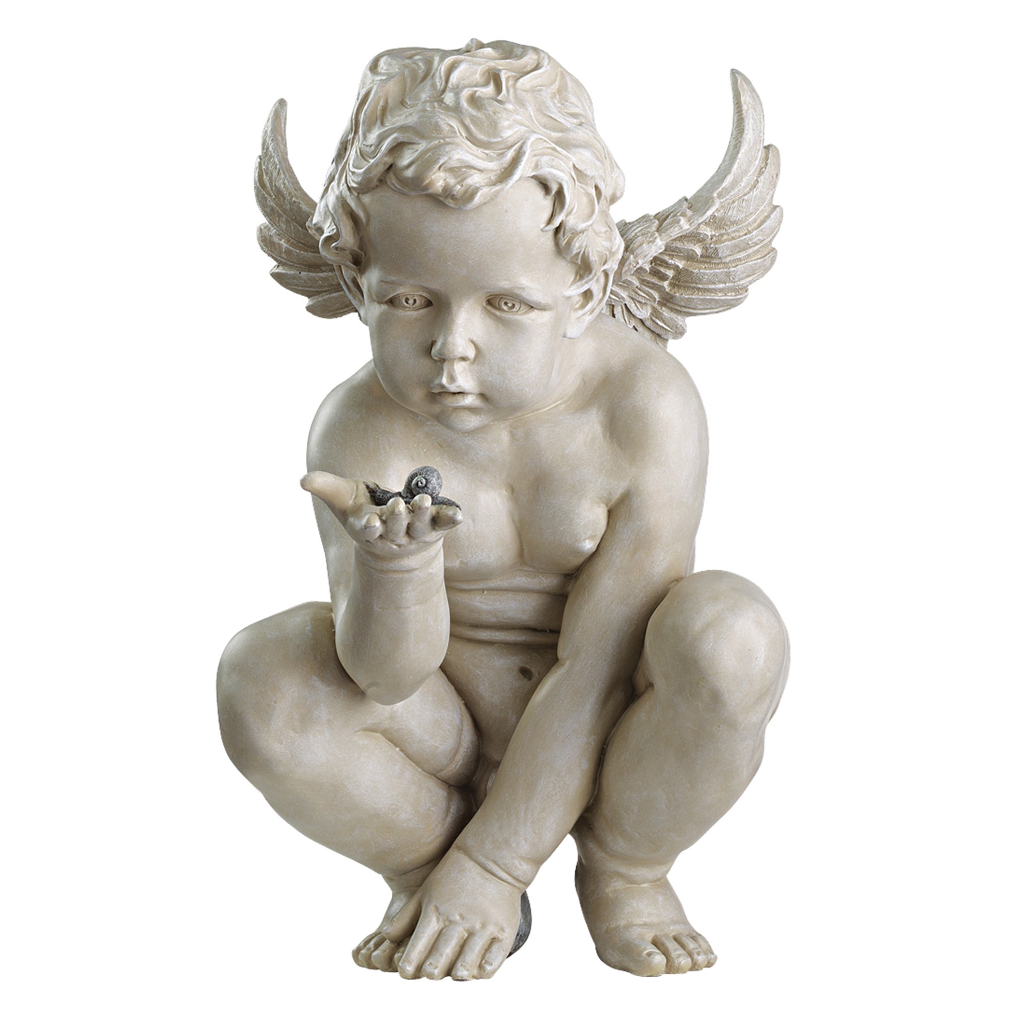 Design Toscano EU4360 Life's Mysteries Cherub Statue, Off White